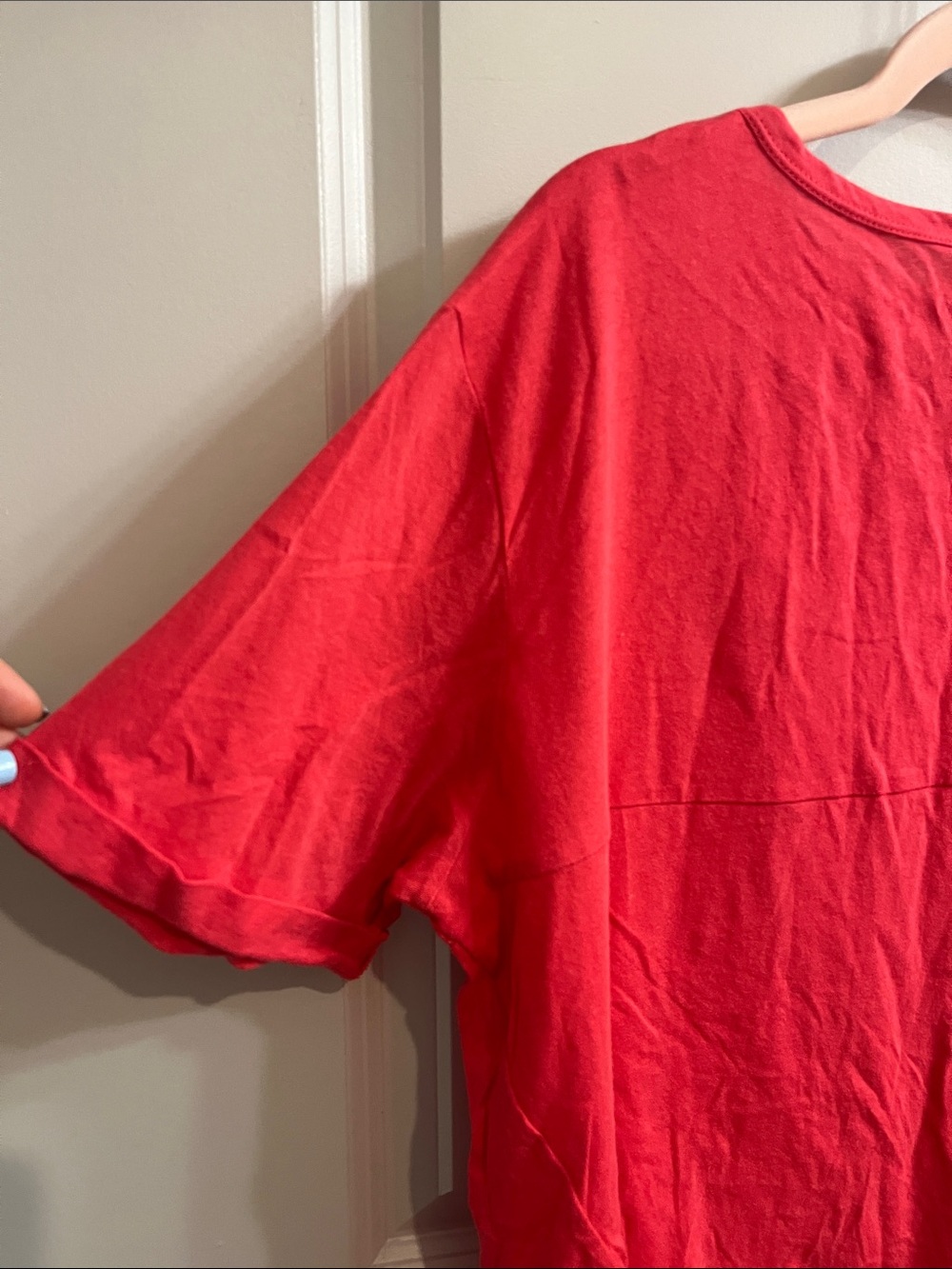 Caslon Red Short-Sleeve Tie-Front Tee - Picture 9 of 14
